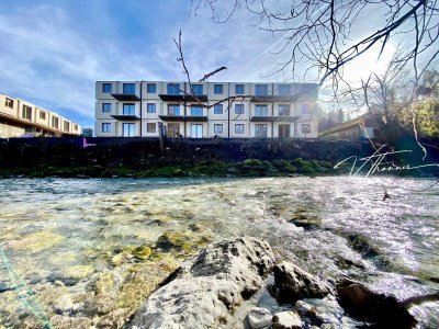2-Zimmer-Wohnung direkt an der Alm mit Eigengarten.