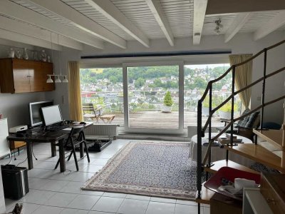 Provisionsfrei Linz am Rhein, 80 qm, 2-Zimmer-Maisonettewohnung mit traumhafter Aussicht über Linz