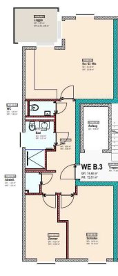 3-Zimmer Neubauwohnung mit Loggia in Rheda-Wiedenbrück