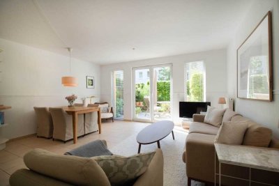 Befristet für 2 Jahre: Teilmöblierte Maisonette-Wohnung mit Garten & TG-Stellplatz - ruhig & zentral