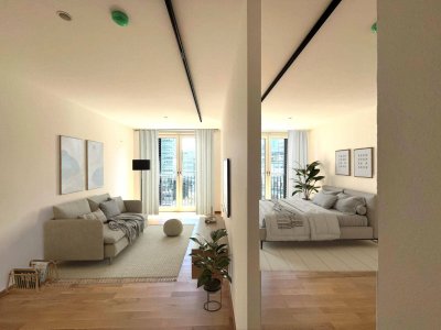 Erstbezug in den DC Flats – Sonnige 1,5 Zimmer-Wohnung – zu mieten in 1220 Wien