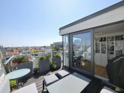 Exklusive Dachterrassenwohnung über den Dächern Wiens – Neubau 2017 auf stilvollem Altbau