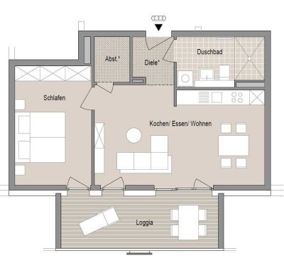 Wohnberechtigungsschein für Bad Homburger Modell erforderlich - 2-Zimmer, Balkon, TG Stellplatz