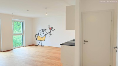 Feinstes Balkonien/Essling, in deckengekühlter Ruhelage ca. 53m2 (weitere 2 Zimmer mit Balkon frei), Stellplatz möglich