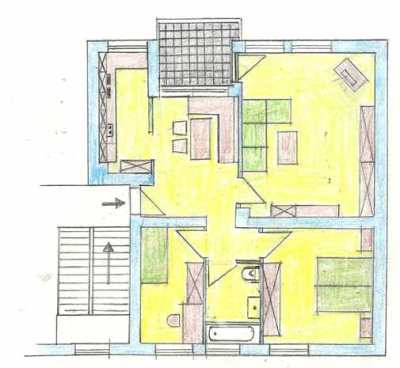 Exklusive, vollständig renovierte 3-Zimmer-Hochparterre-Wohnung mit Balkon in Ottobrunn