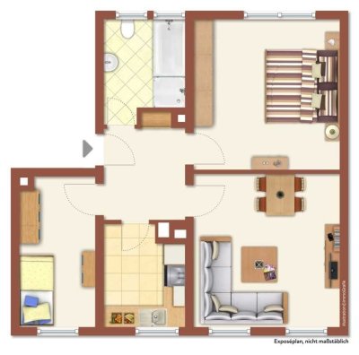 3-ZiKüBad mit Garage und eigenem Gartenanteil