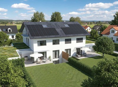 Zeitgemäß Wohnen in grüner Idylle - Neubau Doppelhaushälfte in Seeshaupt