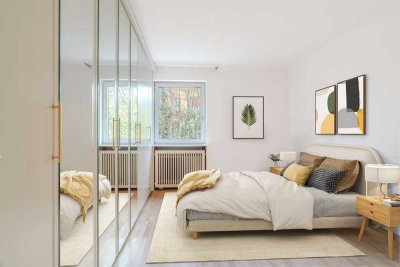 Helle 2-Zimmer Erdgeschosswohnung mit schönem Garten in Pullach