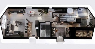 Wohnen mit Stil unter dem Dach – Exklusive 3-Zimmer-Wohnung mit Whirlpool & Weitblick
