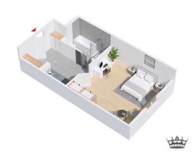 Kapitalanlage, Mietrendite 4,77 %,  1 Zimmer Apartment in Bogenhausen