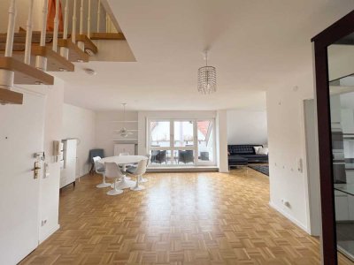 Helle möblierte 3,5-Zimmer-Wohnung mit hochwertiger Ausstattung & Blick zum Neckar – zentrumsnah