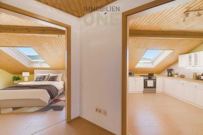 Dachgeschosswohnung mit Ausbaupotenzial und Gartenidylle in naturnaher Lage