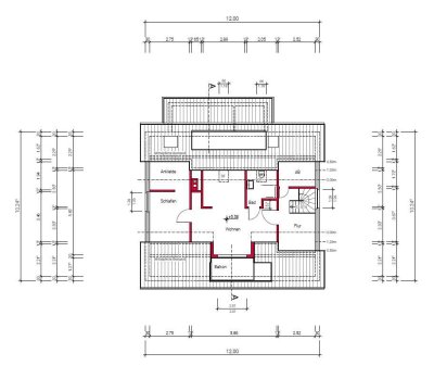 In Gütersloh-Pavenstädt: Dachgeschosswohnung mit zwei Zimmern und Balkon