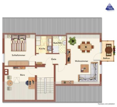 *** Neckarsulm: zentrumsnahe, frisch renovierte 3-Zi.-DG-Whg. mit Balkon + Stellplatz ***