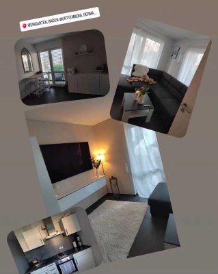 Stilvolle, neuwertige 2-Raum-Erdgeschosswohnung mit Terrasse und Einbauküche in Weingarten