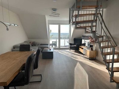 Stilvolle 4-Zimmer-Maisonette-Wohnung mit gehobener Innenausstattung mit Balkon in Sörgenloch