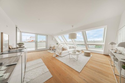 ORIGINELLES PENTHOUSE &gt;&gt; Dachterrassentraum in urbaner Lage mit Spitzenanbindung in die Innenstadt &gt;&gt; U4 / U6 Längenfeldgasse