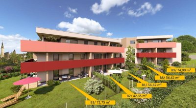 Ideale 2-Zi Gartenwohnung in den STADTTERRASSEN PEUERBACH - provisionsfrei! *JETZT Frühkäufer-Rabatt*