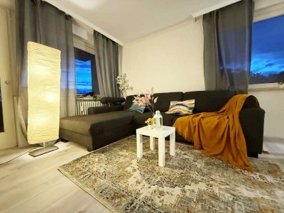 Voll möblierte 2-Zimmer-Wohnung in Eschborn – 5 Min zur S-Bahn, Balkon mit Ausblick, alle Geräte ink