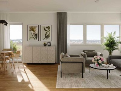 Bald bezugsfertige 3-Zimmer-Wohnung mit Balkon und Panoramablick