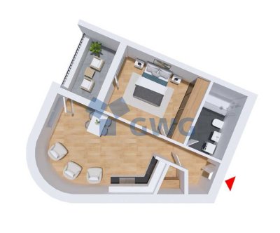 Moderne 2-Zimmerwohnung (Whg. 1/35)