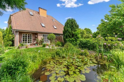 Gepflegte DHH auf 455 qm Grdstk. im Herzen von Wanderup: 103qm Wfl., Terrasse & Garten in Südausr.!