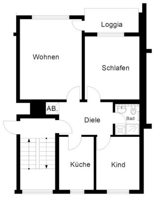 schöne 3-Zimmer-Wohnung im Stadtteil Barmen