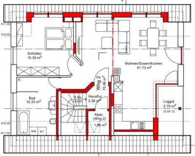 Wohlfühlwohnung mit Loggia am Gröningshof in Dangast