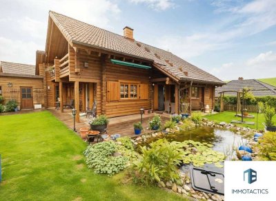 Freistehendes Einfamilienhaus in Holzbauweise mit Garten und Sauna in ruhiger Lage