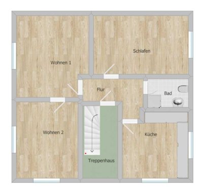Schöne und vollständig renovierte 3-Zimmer-Wohnung mit EBK in Thalfang