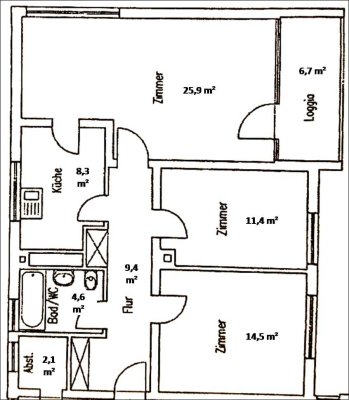 Stillvolle 3-Zimmer-Wohnung in Eschborn
