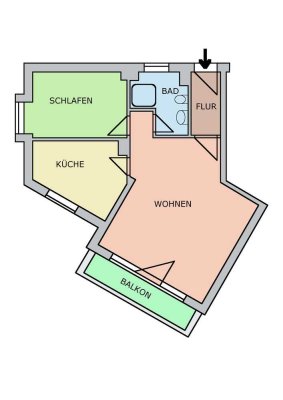 *große, helle 2-Raum Wohnung in Cossebaude*