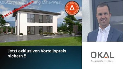 MODERNES WOHNHAUS MIT ELEGANTEM WALMDACH - Malervorbereitet inkl.  Grundstück