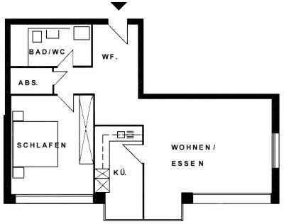zentrale 2-Zimmerwohnung