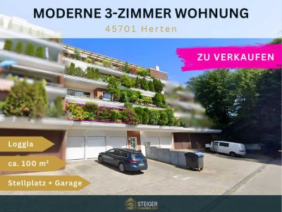 Solide 3,5-Zimmer-Eigentumswohnung mit Loggia, Garage und Gemeinschaftsgarten in Herten-Westerholt