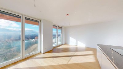 Hochhaustraum mit Praterblick: Erstbezug | Terrasse + Balkon | Garage