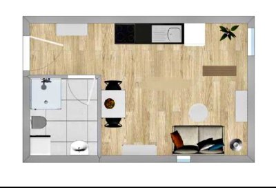 Schön geschnittenes Single-Apartment mit praktischen Spitzbogen im Herzen von Vilshofen