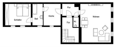 Helle 2-Zimmer Wohnung im Zentrum von Borna