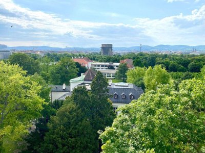 TRAUMHAFTE DACHGESCHOSSWOHNUNG MIT SENSATIONELLEM AUSBLICK IM HERZEN DES 2.BEZIRKS