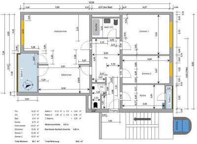 Stilvolle, vollst. renovierte 3 1/2-Raum-Wohnung mit geh. Innenausstattung mit Balkon und EBK