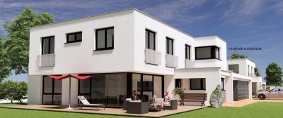 Effizienzhaus A+, KfW 40, mit Grundstück, Wohnkeller, Fußbodenheizung, PV-Anlage und Garage