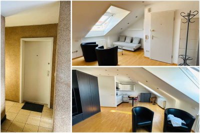 Attraktive, teilmöblierte 1-Zimmer-Dachgeschosswohnung in der Karlsruher Südweststadt