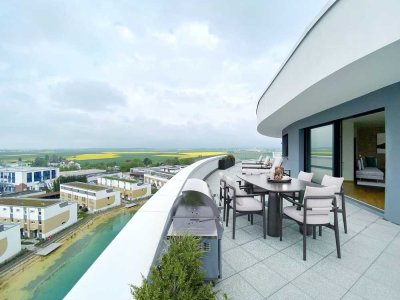 Exklusives Penthouse mit 160 m² Dachterrasse und atemberaubender Aussicht
