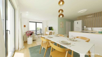 Lichtdurchflutete Drei-Zimmerwohnung mit Süd-Ostbalkon