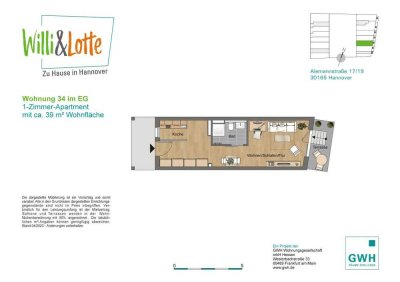 Klein, aber fein. 1 ZKB Wohnung in zentraler Lage sucht Nachmieter/in. Neubau, EBK!