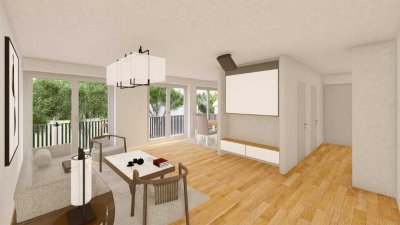 Lichtdurchflutete 4 Zimmer-Wohnung mit großem Balkon