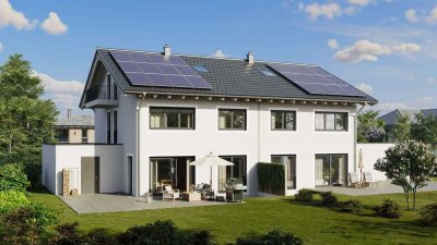 Phantastische Neubau-DHH für die ganze Familie im Grünen