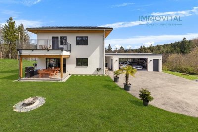 Idyllisch Wohnen in Schiefling am Wörthersee: Modernes Einfamilienhaus in Grünruhelage