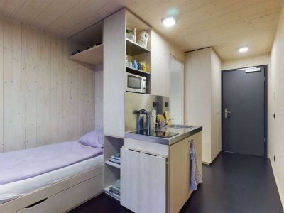 DIE ZIMMEREI | Möblierte 1-Zimmer-Wohnung an der Berufsschule in Wilhelmsburg | Basic Bude