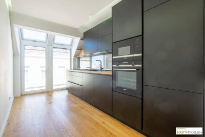 Exklusivität direkt im Zentrum Stockerau - 3 Zimmer Dachgeschosswohnung mit Galerie &amp; überdachter XXL-Dachterrasse